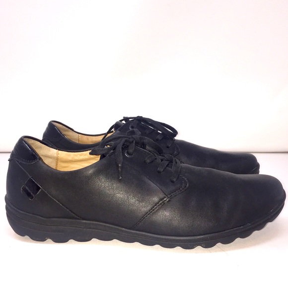 Hartjes Shoes Hartjes Xs Black Leather Casual Lace Up Sneakers